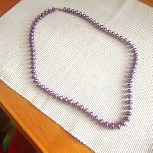 Vintage Purple Faux Pearl Necklace